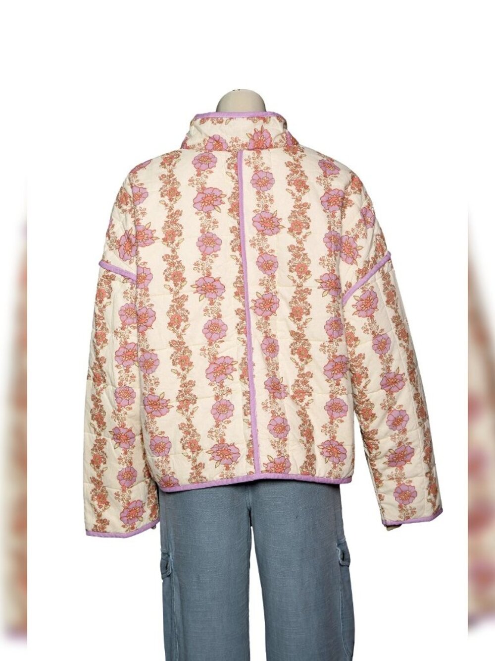 Free People Chloe Jacket M 8 Women's Casual Floral Winter Quilted Coat NEW 45848 - Picture 4 of 6